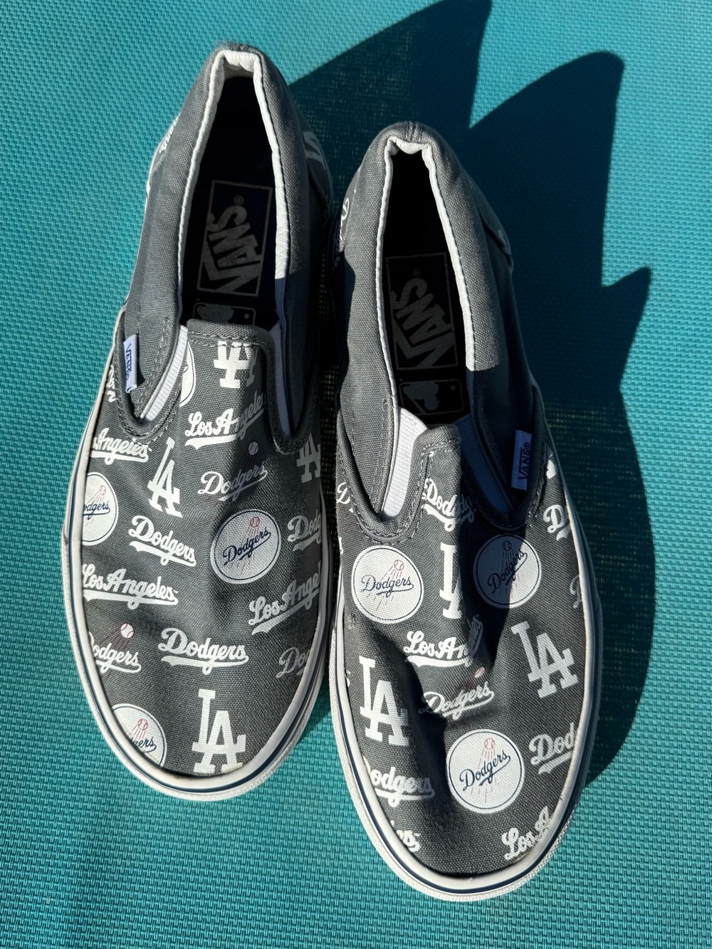 Vans Kids Slip-On Sneakers - Los Angeles Dodgers Gray